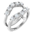 Platinum Round Natural Diamond Ring Guard - 1 1/5-2 1/2 CTW