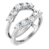 Platinum Round Lab-Grown Diamond Ring Guard - 1 1/5-2 1/2 CTW