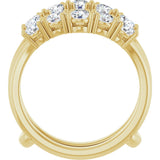14K Gold Round Lab-Grown Diamond Ring Guard - 1 1/5-2 1/2 CTW - Yellow Gold - view 2