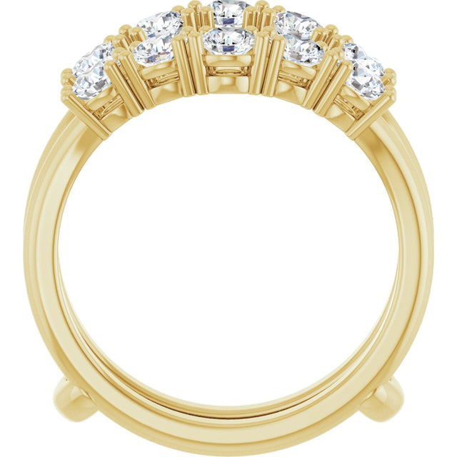 14K Gold Round Lab-Grown Diamond Ring Guard - 1 1/5-2 1/2 CTW - Yellow Gold - view 2
