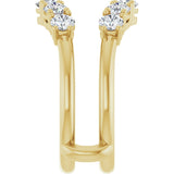 14K Gold Round Lab-Grown Diamond Ring Guard - 1 1/5-2 1/2 CTW - Yellow Gold - view 4
