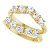 14K Gold Round Lab-Grown Diamond Ring Guard - 1 1/5-2 1/2 CTW - Yellow Gold - view 5