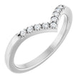 Platinum Round Natural Diamond Accented Contour Band - 1/10-1/4 CTW