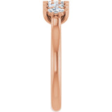 14K Gold Marquise Lab-Grown Diamond Seven-Stone Anniversary Band - 4x2mm Stones - Rose Gold - view 4
