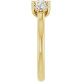 14K Gold Marquise Natural Diamond Seven-Stone Anniversary Band - 4x2mm Stones - Yellow Gold - view 4