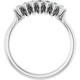 Platinum Marquise Lab-Grown Diamond Seven-Stone Anniversary Band - 4x2mm Stones - view 2