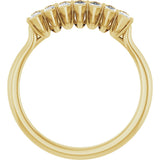 14K Gold Marquise Lab-Grown Diamond Seven-Stone Anniversary Band - 4x2mm Stones - Yellow Gold - view 2