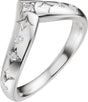 Platinum Round Natural Diamond Celestial Contour Band - 1/8 CTW