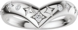 Platinum Round Lab-Grown Diamond Celestial Contour Band - 1/8 CTW - view 3