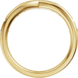 14K Gold Round Lab-Grown Diamond Celestial Contour Band - 1/8 CTW - Yellow Gold - view 2
