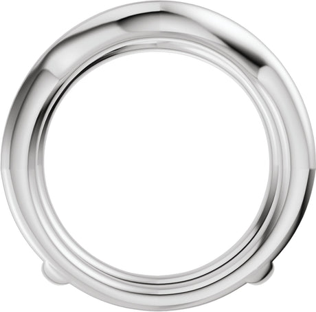 Platinum Round Natural Diamond Pave'-Style Accented Ring Guard - 1 CTW - view 2
