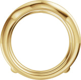 14K Gold Round Lab-Grown Diamond Pave'-Style Accented Ring Guard - 1 CTW - Yellow Gold - view 2