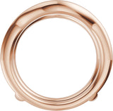 14K Gold Round Lab-Grown Diamond Pave'-Style Accented Ring Guard - 1 CTW - Rose Gold - view 2