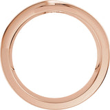 14K Gold Round Natural Diamond Criss-Cross Band - 1/8 CTW - Rose Gold - view 2