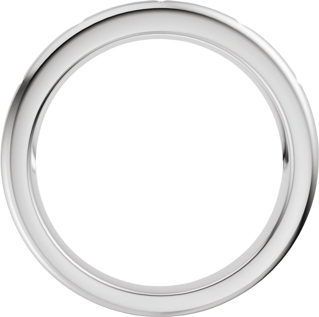 Platinum Round Lab-Grown Diamond Five-Stone Celestial Anniversary Band - 1/10 CTW - view 2