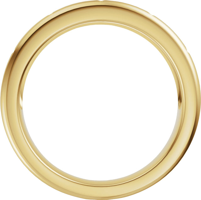 14K Gold Round Lab-Grown Diamond Five-Stone Celestial Anniversary Band - 1/10 CTW - Yellow Gold - view 2