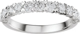 14K Gold Round Lab-Grown Diamond Low Profile Anniversary Band - 1/2-9/10 CTW - White Gold - view 8
