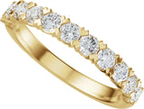 14K Gold Round Lab-Grown Diamond Low Profile Anniversary Band - 1/2-9/10 CTW - Yellow Gold - view 10