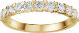 14K Gold Round Lab-Grown Diamond Low Profile Anniversary Band - 1/2-9/10 CTW - Yellow Gold - view 8