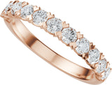 14K Gold Round Lab-Grown Diamond Low Profile Anniversary Band - 1/2-9/10 CTW - Rose Gold - view 10