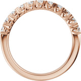 14K Gold Round Lab-Grown Diamond Low Profile Anniversary Band - 1/2-9/10 CTW - Rose Gold - view 7