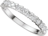 Platinum Round Lab-Grown Diamond Low Profile Anniversary Band - 1/2-9/10 CTW - view 10