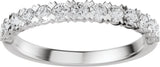 14K Gold Round Lab-Grown Diamond Low Profile Anniversary Band - 1/2-9/10 CTW - White Gold - view 8