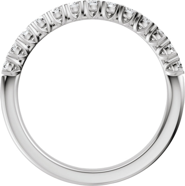Platinum Round Lab-Grown Diamond Low Profile Anniversary Band - 1/2-9/10 CTW - view 7