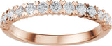 14K Gold Round Lab-Grown Diamond Low Profile Anniversary Band - 1/2-9/10 CTW - Rose Gold - view 8