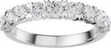 14K Gold Round Lab-Grown Diamond Low Profile Anniversary Band - 1/2-9/10 CTW - White Gold - view 8