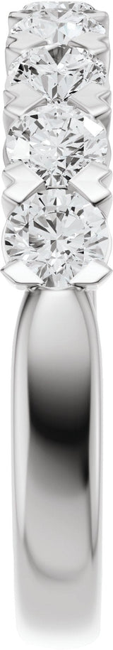 Platinum Round Lab-Grown Diamond Low Profile Anniversary Band - 1/2-9/10 CTW - view 9