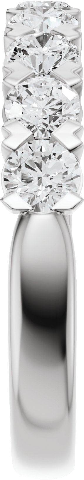 Platinum Round Lab-Grown Diamond Low Profile Anniversary Band - 1/2-9/10 CTW - view 9
