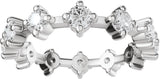 Platinum Round Lab-Grown Diamond Eternity Band - 3mm Stones - view 3