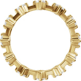 14K Gold Round Lab-Grown Diamond Eternity Band - 3mm Stones - Yellow Gold - view 2