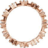 14K Gold Round Lab-Grown Diamond Eternity Band - 3mm Stones - Rose Gold - view 2