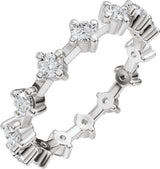 Platinum Round Natural Diamond Eternity Band - 2.5mm Stones
