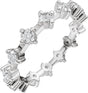 Platinum Round Natural Diamond Eternity Band - 2.5mm Stones