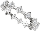 14K Gold Round Lab-Grown Diamond Eternity Band - 2.5mm Stones - White Gold - view 5