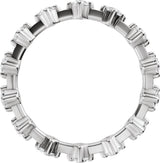 14K Gold Round Lab-Grown Diamond Eternity Band - 2.5mm Stones - White Gold - view 2