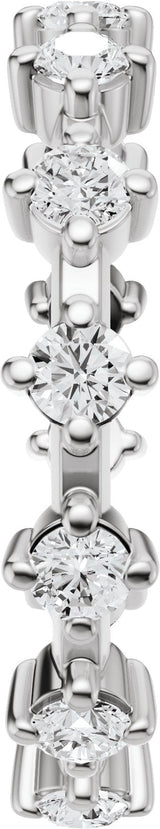 Platinum Round Lab-Grown Diamond Eternity Band - 2.5mm Stones - view 4