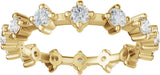 14K Gold Round Lab-Grown Diamond Eternity Band - 2.5mm Stones - Yellow Gold - view 3