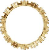 14K Gold Round Lab-Grown Diamond Eternity Band - 2.5mm Stones - Yellow Gold - view 2