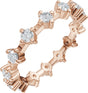 14K Gold Round Lab-Grown Diamond Eternity Band - 2.5mm Stones - Rose Gold