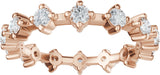 14K Gold Round Lab-Grown Diamond Eternity Band - 2.5mm Stones - Rose Gold - view 3