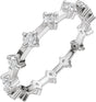 Platinum Round Natural Diamond Eternity Band - 2.1mm Stones
