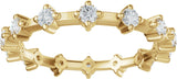 14K Gold Round Natural Diamond Eternity Band - 2.1mm Stones - Yellow Gold - view 3