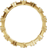 14K Gold Round Lab-Grown Diamond Eternity Band - 2.1mm Stones - Yellow Gold - view 2