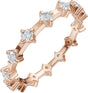 14K Gold Round Lab-Grown Diamond Eternity Band - 2.1mm Stones - Rose Gold