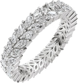 Platinum Marquise Lab-Grown Diamond Eternity Band - 3x1.5mm Stones