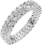 Platinum Marquise Natural Diamond Eternity Band - 3x1.5mm Stones